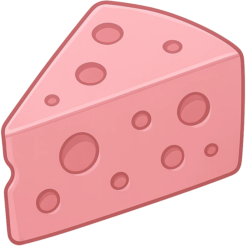 pink cheese wedge emoji