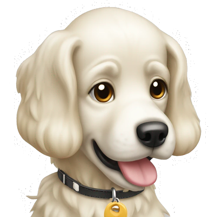 A cream dog lead but no dog emoji