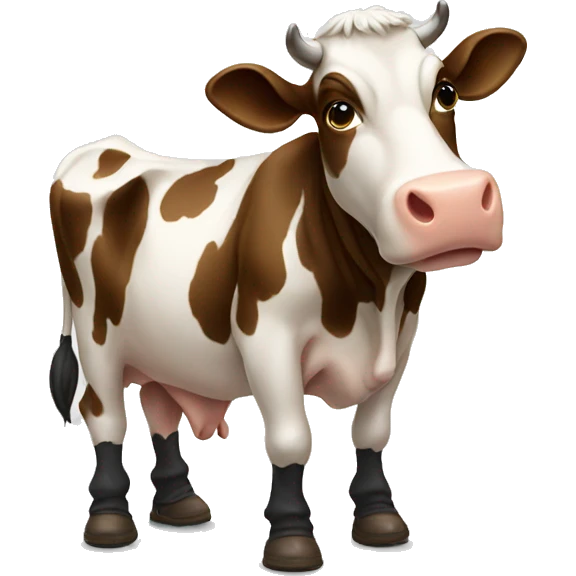 Cow wearing boots emoji