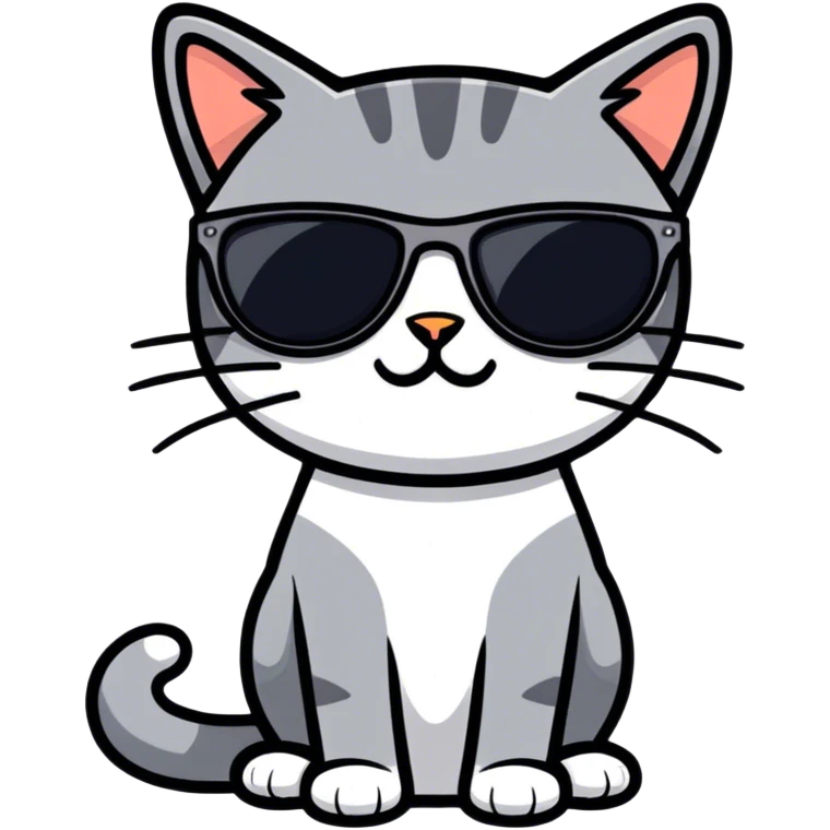Cat with sunglasses emoji
