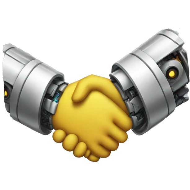 robot handshake emoji