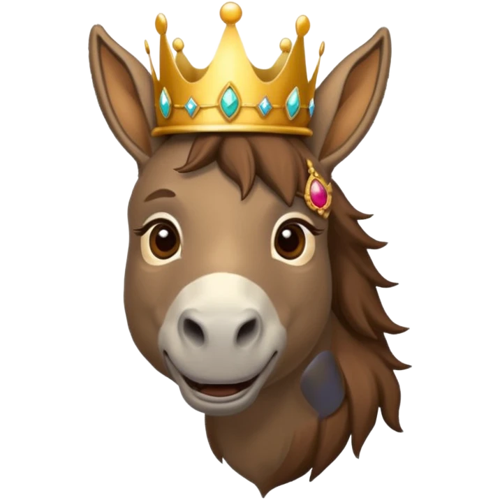 donkey with crown  emoji