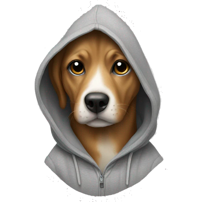 Dog with hoodie emoji
