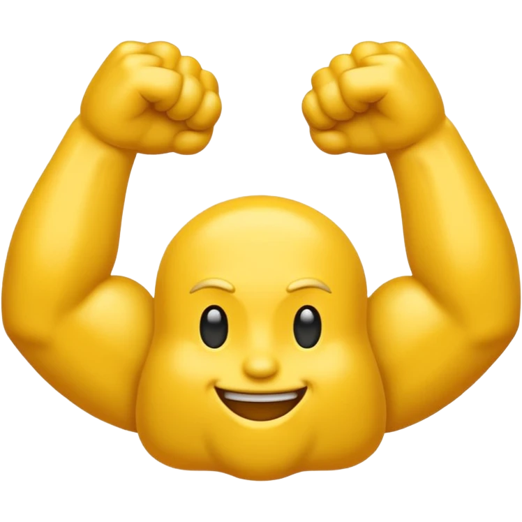 Give me a simple Big Back Emoji, on the style as normal iPhone Bicep emoji, yellow. emoji