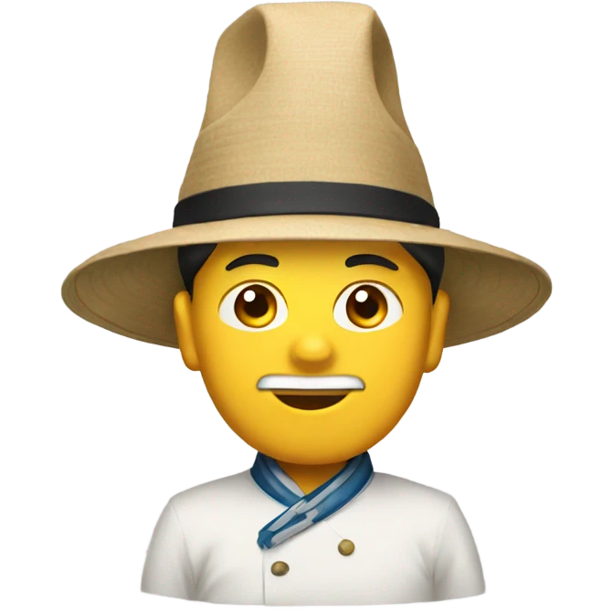 Chinese with a hat  emoji