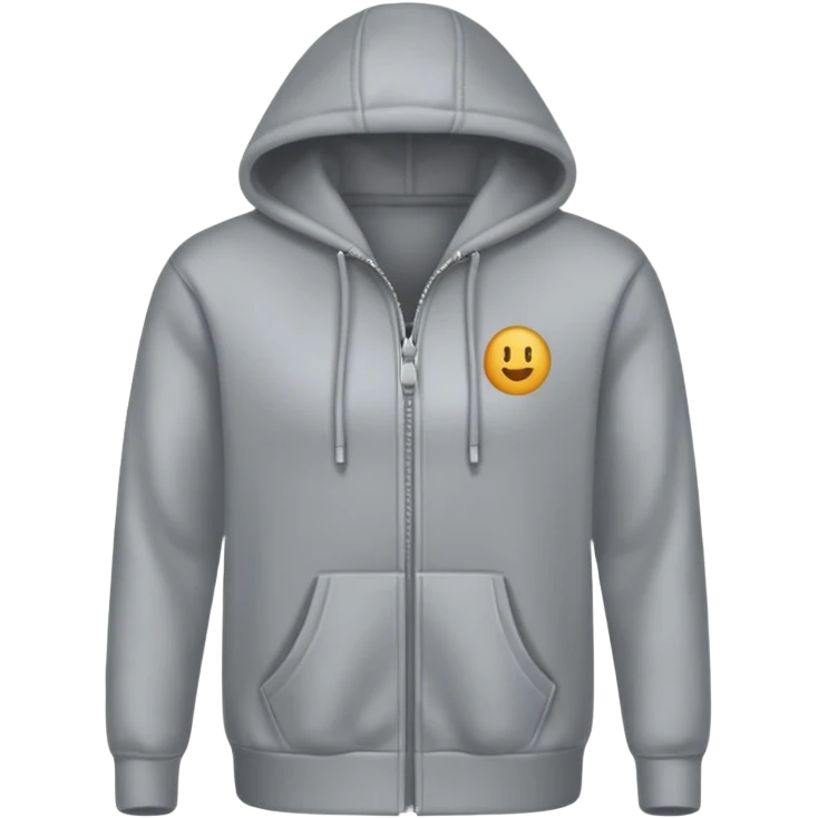 a Hoodie with silver zipper emoji