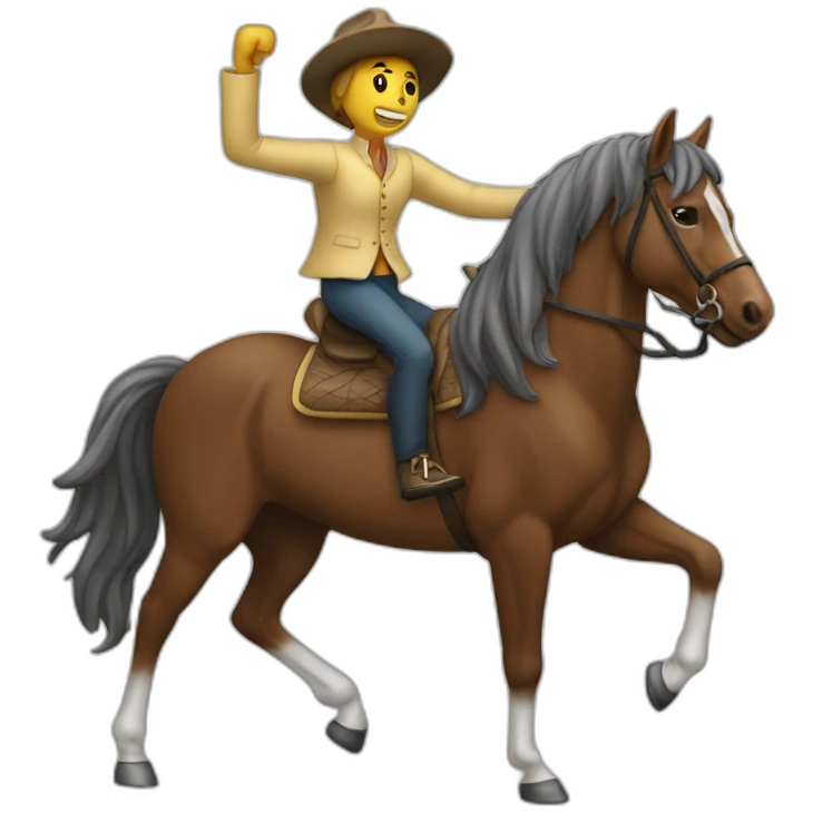 personne qui dab sur un cheval emoji