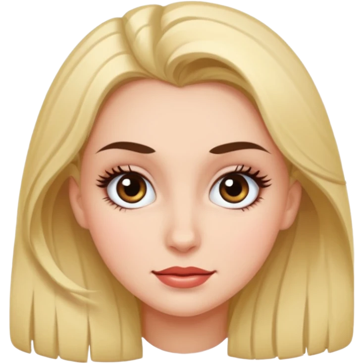 Girl with big lashes rolling her eyes emoji