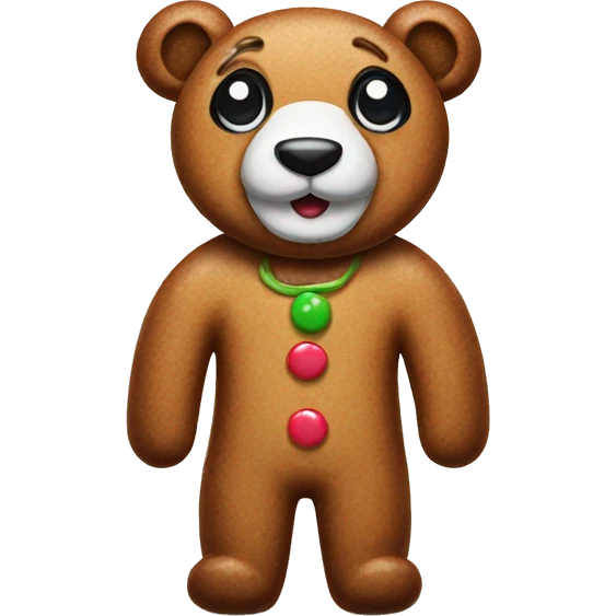 Gingerbread man panda emoji
