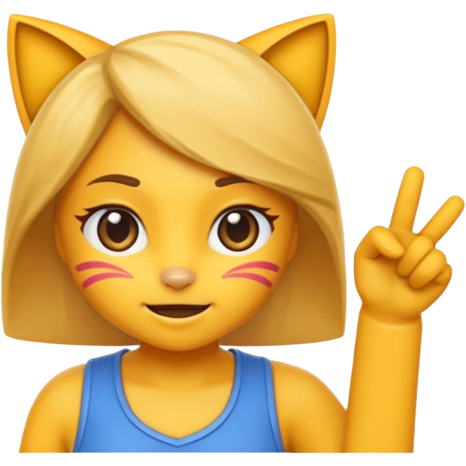 Emojis of the video game character, Kat, from the video game Geavity Rush emoji