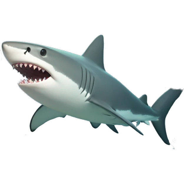 Shark swimming in a coral reef  emoji