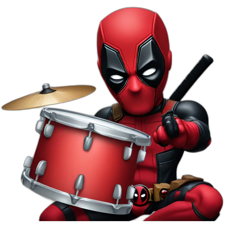 deadpool making drums emoji