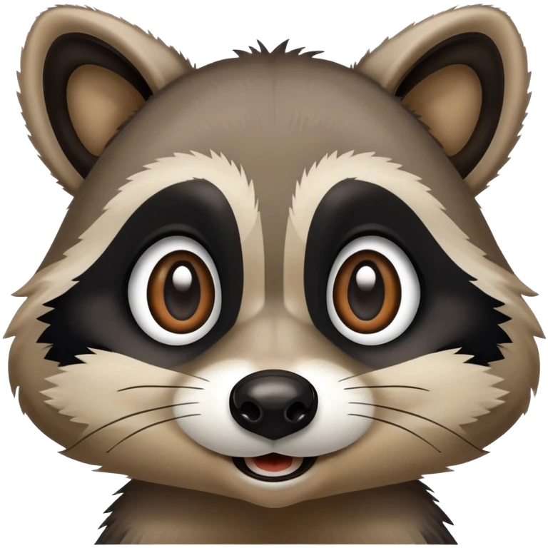 Goofy raccoon emoji