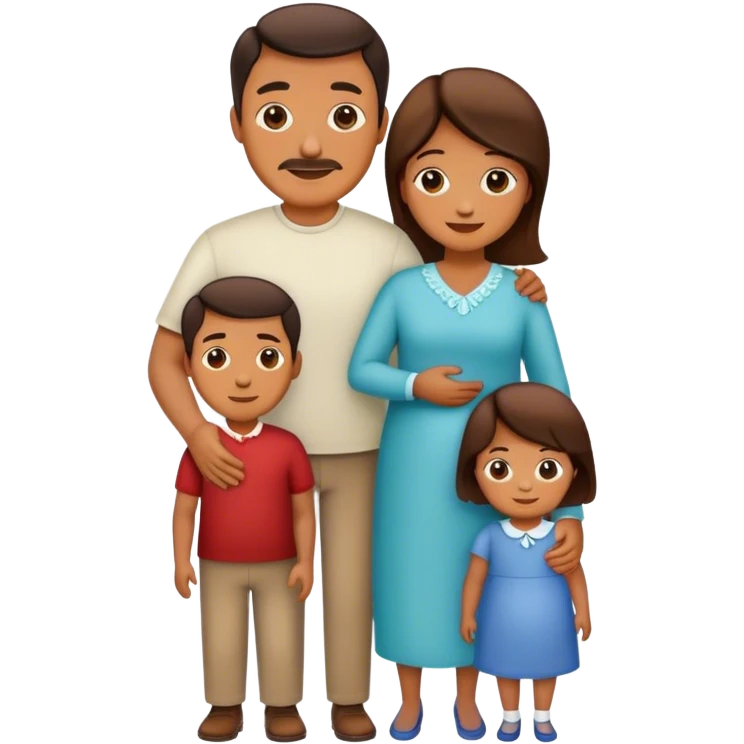 Family, dad, mammy and child emoji