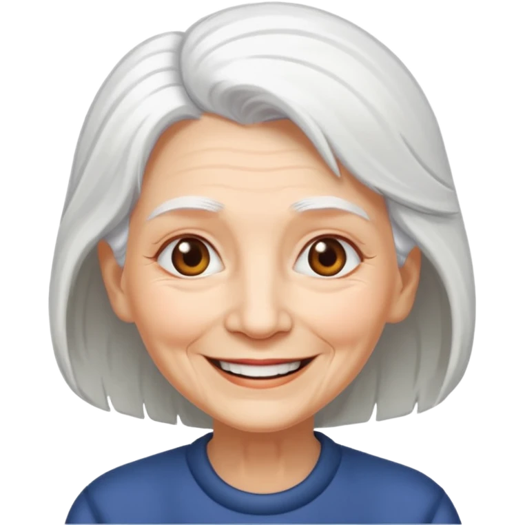 white hair old woman  emoji