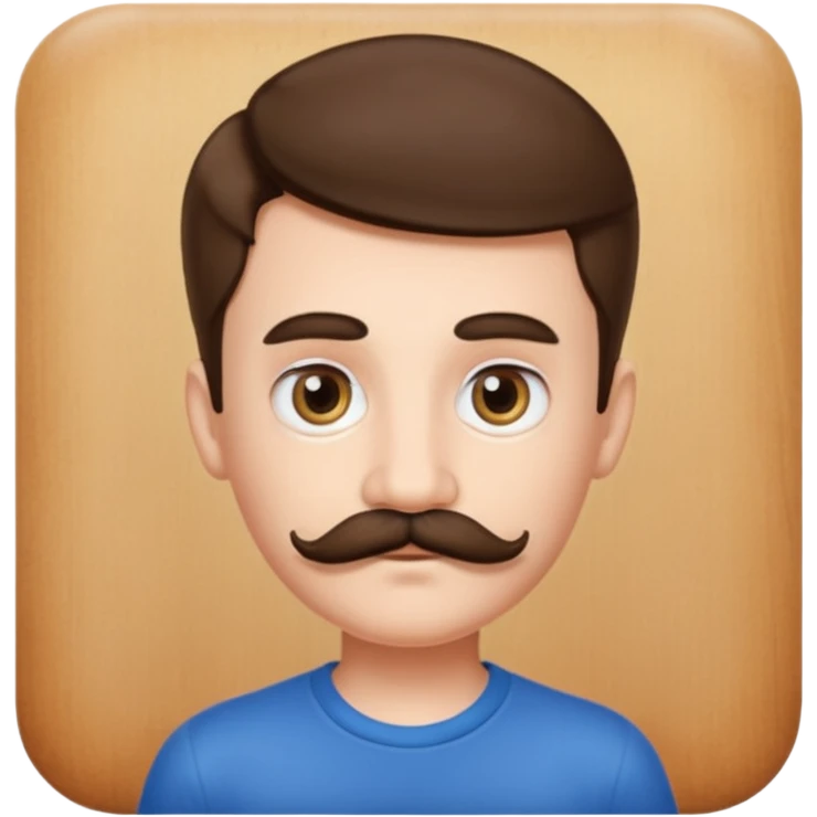mustache boy,Big emoji