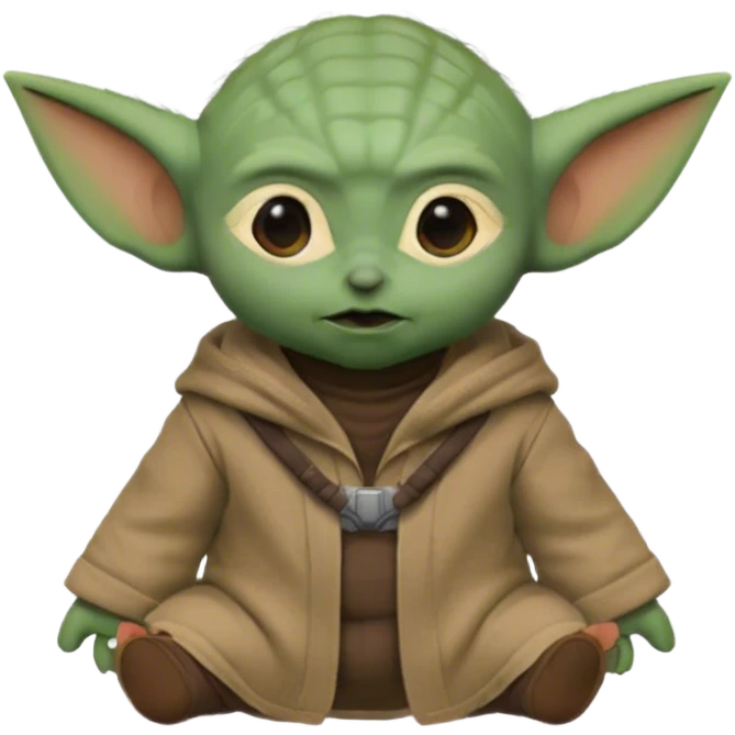 baby yoda on the back of the mandalorian  emoji