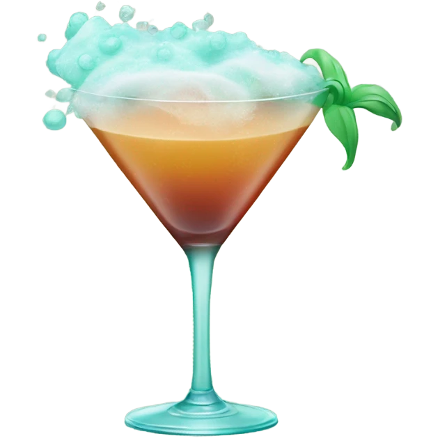 cocktail with sea foam emoji