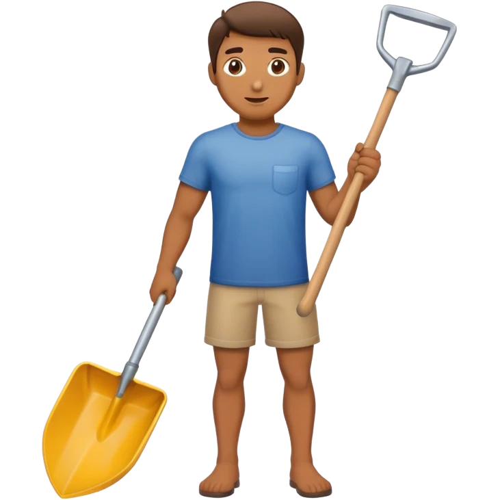 a man with a shovel emoji