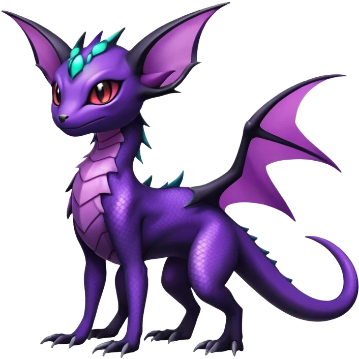 Shiny Salandit-Noivern-Espeon-Hybrid (Full body) emoji