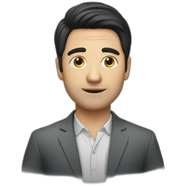 Hypnotherapist man with dark hair emoji