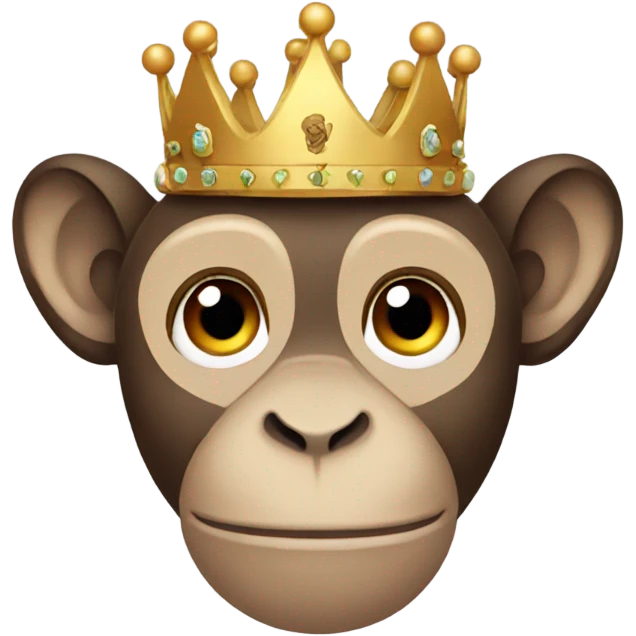 monkey wearing a crown emoji