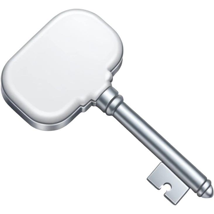 White powder on the tip of key emoji