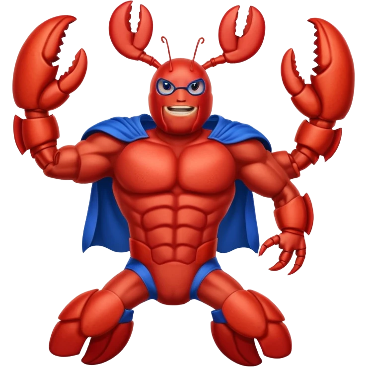 a lobster dressed as a superhero 🦞 emoji