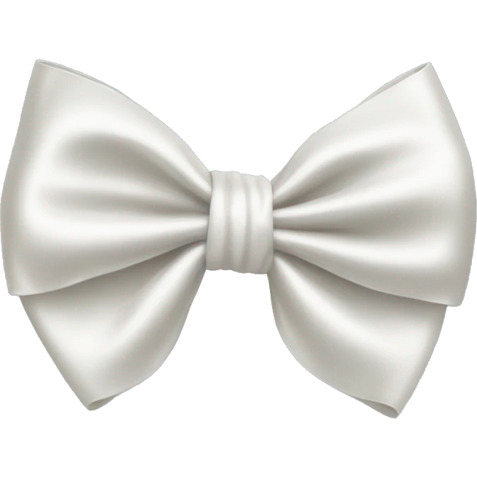 white satin bow emoji