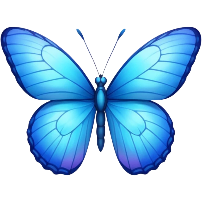 Blue butterfly emoj emoji