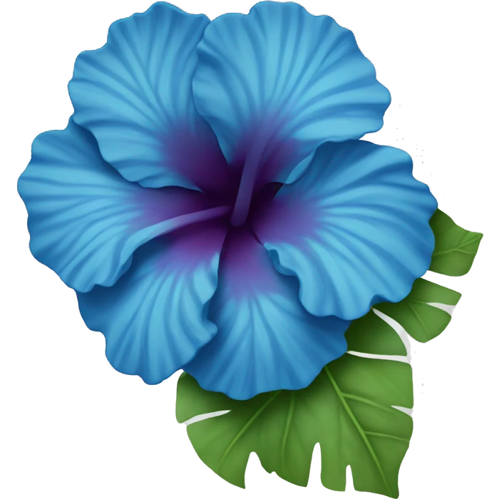 blue hibiscus flower with shades of blue  emoji