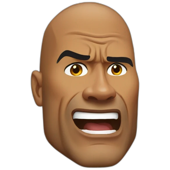dwayne the rock johnson angry emoji