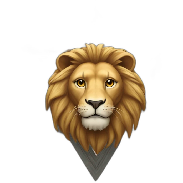 arms lion head inside a Star of David emoji