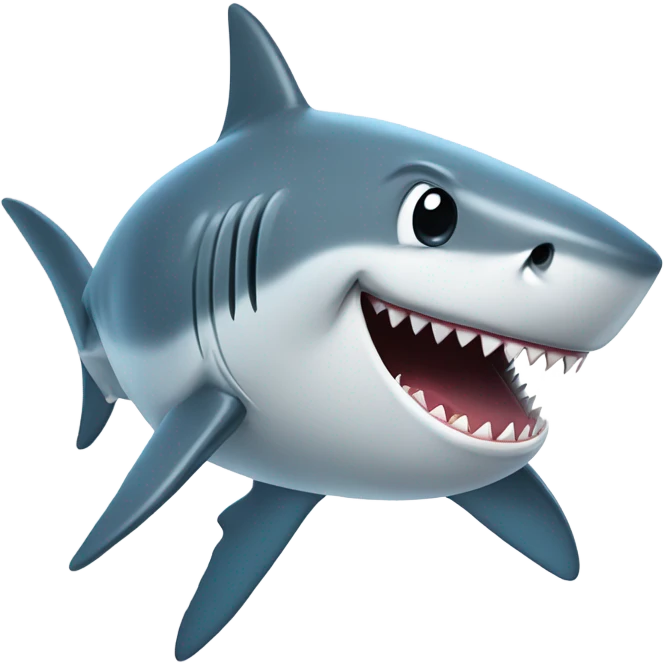shark crying and smiling  emoji