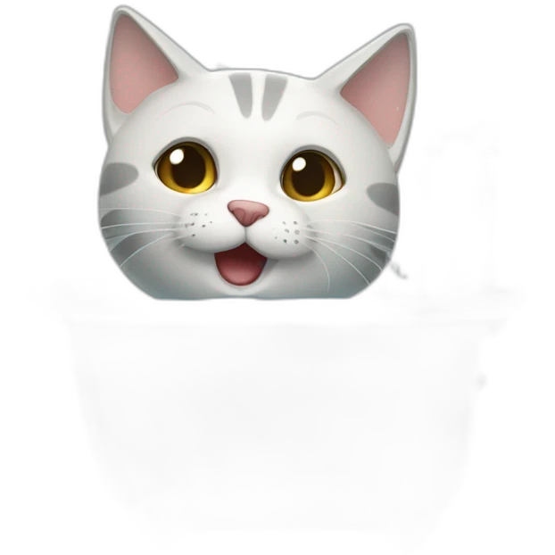 Un chat qui prends une douche emoji