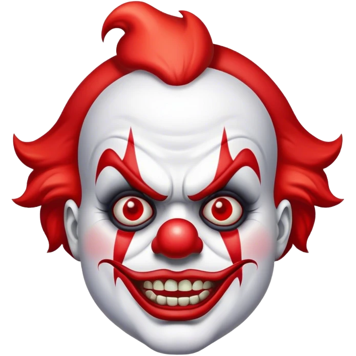 Angry rage bleeding heart clown emoji