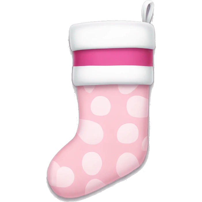 Pink and White Christmas Stockings emoji