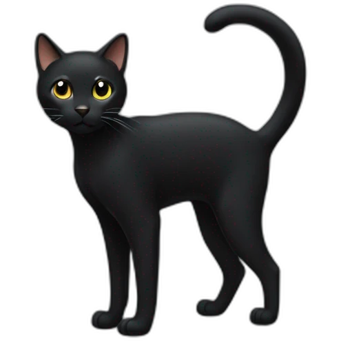 tailless-black-cat-body emoji