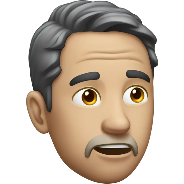 Photorealistic man scratches his head in confusion emoji