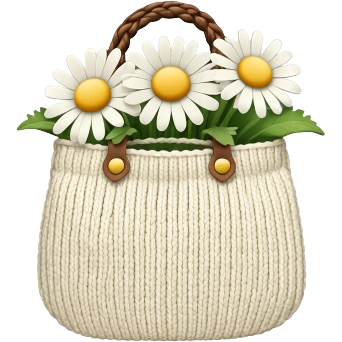 flower daisy Knitted Bag emoji