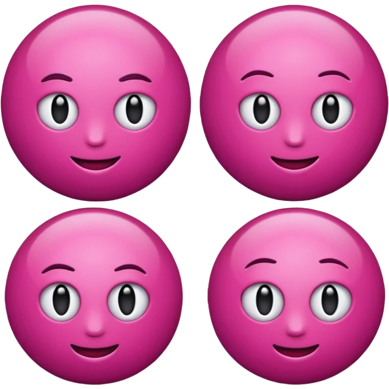 magenta color sphere,Negative : Emoji. emoji