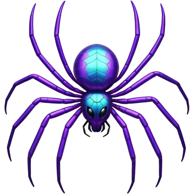 glitter purple and cian spider emoji