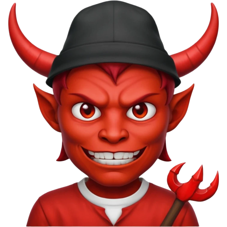 devil with shirt and hat emoji