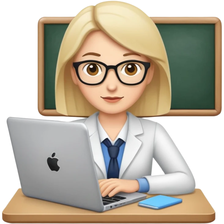 Teacher using a laptop emoji
