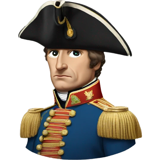 Napoleon Bonaparte with a vision Pro on emoji