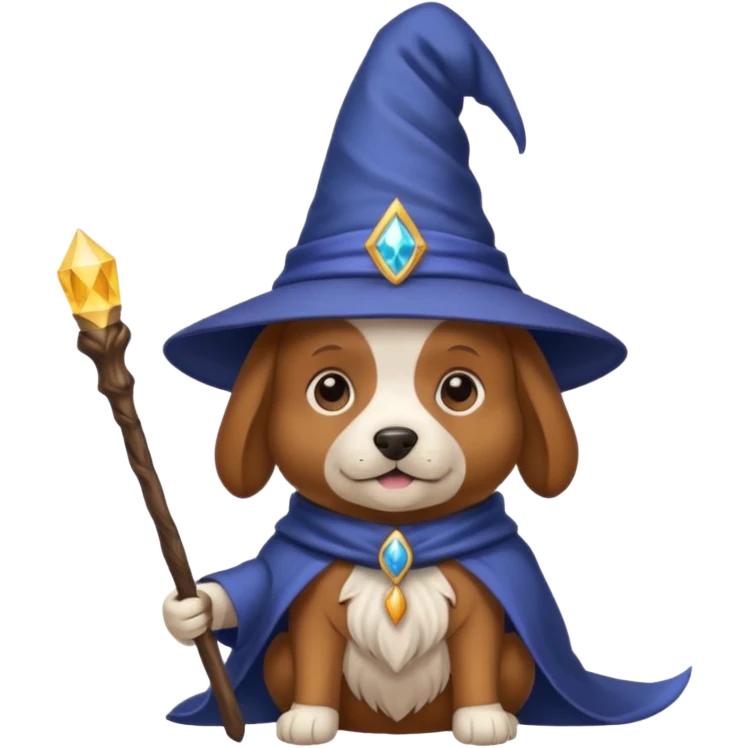 Dog wizard emoji