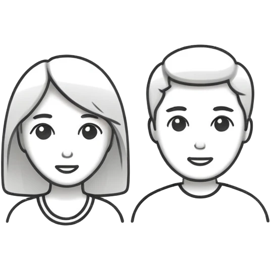 generate four icons that all are in same style: female, male, couple, trans emoji