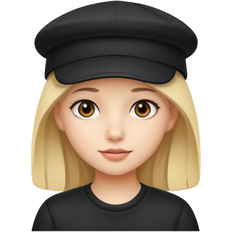 Girl with black cap emoji