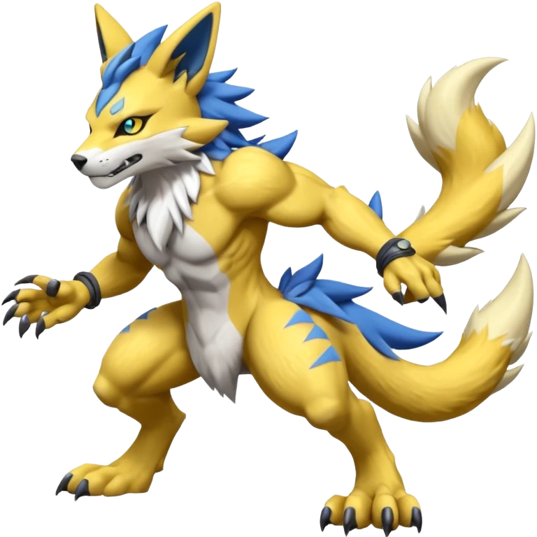 WereGarurumon-Zeraora-Renamon-fusion-hybrid-creature (full body emoji