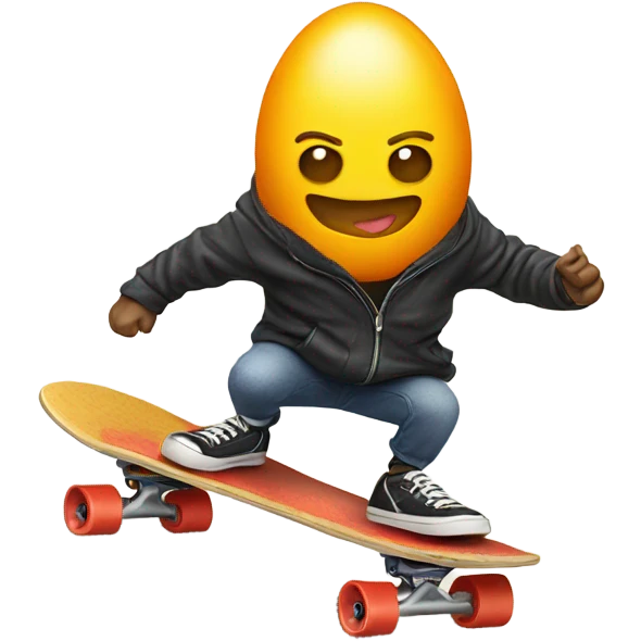 Eggs riding a skateboard  emoji